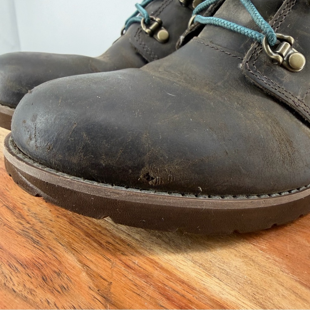 The North Face Ballard Lace Ankle Combat Boots Brown Blue Green Tweed Women’s 8 - Picture 5 of 9